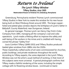 Tiffany Window “Return to Ireland” Glass Ornament