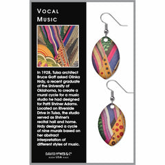 Vocal Music Abstract Earrings - David Howell Design