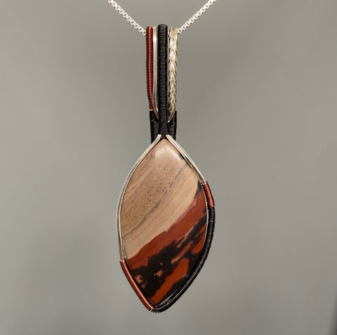 Zaphire Designs Death Valley Paint Stone Pendant Necklace