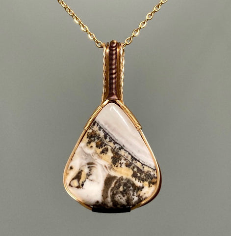 Zaphire Designs Silver Lace Onyx Pendant Necklace