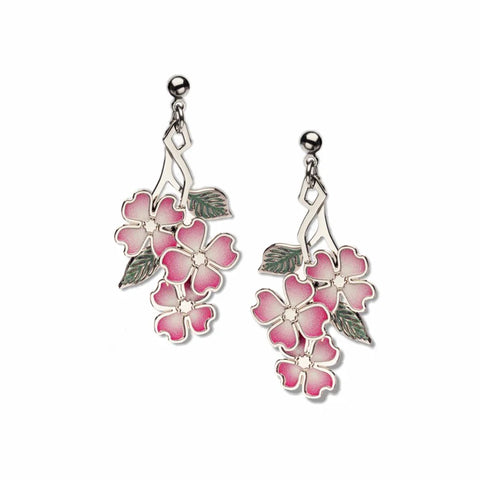 Tiffany - Dogwood Pink Blossoms Earrings - David Howell Design