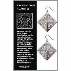 Wrought Iron Acanthus Earrings - David Howell Design