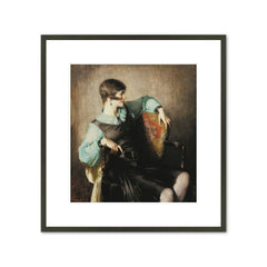 PORTRAIT OF HELEN GALLAGHER (BLACK AND GREEN) Art Print - Malcolm Parcell