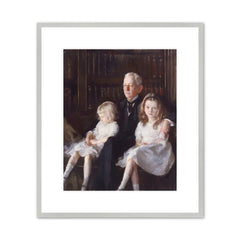 PORTRAIT OF FATHER AND CHILDREN (JOHN J. ALBRIGHT) Art Print - Edmund Charles Tarbell